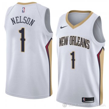 Camiseta Jameer Nelson #1 New Orleans Pelicans Association 2018 Blanco
