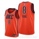 Camiseta Jawun Evans #8 Oklahoma City Thunder Earned Naranja