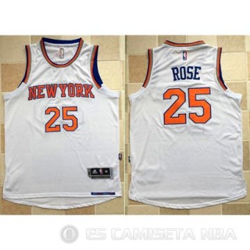 Camiseta Knicks #25 Real Player Bordado Edicion Rose Blanco