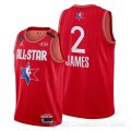 Camiseta Lebron James #2 All Star 2020 Los Angeles Lakers Rojo