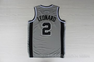 Camiseta Leonard #2 San Antonio Spurs Gris