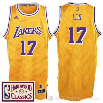 Camiseta Lin #17 Los Angeles Lakers Retro Amarillo 2016/2017