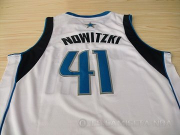 Camiseta Nowitzki #41 Dallas Mavericks Blanco