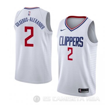 Camiseta Shai Gilgeous-Alexander #2 Los Angeles Clippers Association 2018 Blanco