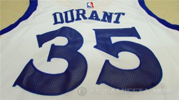 Camiseta Warriors Los Aficionados Edicion Durant #35 Blanco