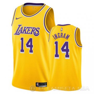 Camiseta Brandon Ingram #14 Los Angeles Lakers Icon 2018 Amarillo