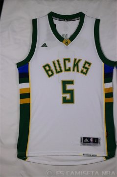 Camiseta Carter-Williams#5 Milwaukee Bucks Blanco