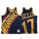 Camiseta Chris Mullin #17 Golden State Warriors Mitchell & Ness Big Face Azul