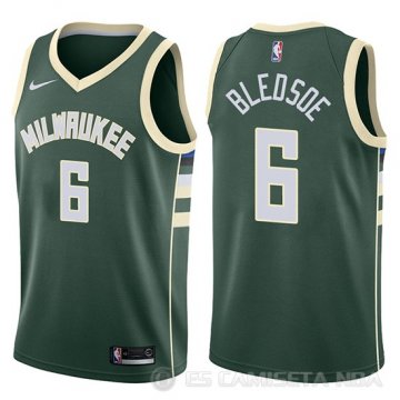 Camiseta Eric Bledsoe #6 Milwaukee Bucks Icon 2017-18 Verde