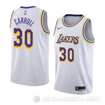 Camiseta Jeffrey Carroll #30 Los Angeles Lakers Association 2018 Blanco