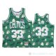 Camiseta Larry Bird #33 Boston Celtics Hardwood Classics Verde