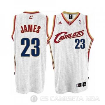 Camiseta Lebron James #23 Cleveland Cavaliers Home Blanco