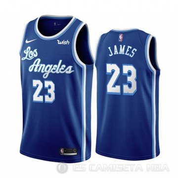 Camiseta Lebron James #23 Los Angeles Lakers Classic 2019-20 Azul