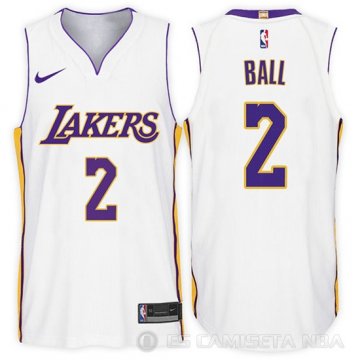 Camiseta Lonzo Ball #2 Los Angeles Lakers 2017-18 Blanco