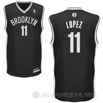 Camiseta Lopez #11 Brooklyn Nets Negro