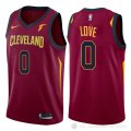 Camiseta Love #0 Cleveland Cavaliers Autentico 2017-18 Rojo