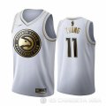 Camiseta Trae Young #11 Golden Edition Atlanta Hawks 2019-20 Blanco