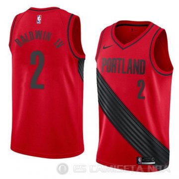 Camiseta Wade Baldwin IV #2 Portland Trail Blazers Statement 2018 Rojo