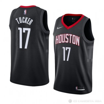 Camisetat P.j. Tucker #17 Houston Rockets Statement 2018 Negro