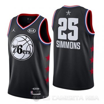Camiseta Ben Simmons #25 All Star 2019 Philadelphia 76ers Negro
