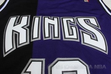 Camiseta Bibby #10 Sacramento Kings Purpura Negro