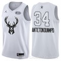 Camiseta Giannis Antetokounmpo #34 All Star 2018 Bucks Blanco