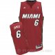 Camiseta James #6 Miami Heat Rojo