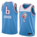 Camiseta Joe Johnson #6 Sacramento Kings Ciudad 2018 Azul