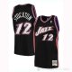 Camiseta John Stockton #12 Utah Jazz Hardwood Classics 1998-99 Negro