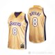 Camiseta Kobe Bryant NO 8 Los Angeles Lakers Primera Mitchell & Ness Oro