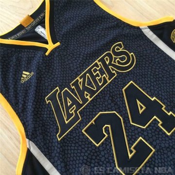 Camiseta Lakers Bryant Autentico #24 Negro