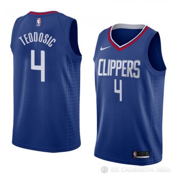 Camiseta Milos Teodosic #4 Los Angeles Clippers Icon 2018 Azul