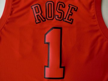 Camiseta Rose #1 Bulls 2012 Navidad Rojo