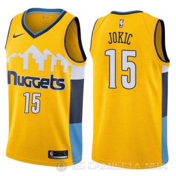 Camiseta Nikola Jokic #15 Denver Nuggets Statement 2017-18 Amarillo