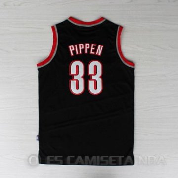 Camiseta Pippen #33 Portland Trail Blazers Negro