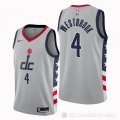 Camiseta Russell Westbrook NO 4 Washington Wizards Ciudad 2020-21 Gris