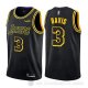 Camiseta Anthony Davis #3 Los Angeles Lakers Ciudad 2019 Negro