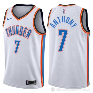 Camiseta Anthony #7 Oklahoma City Thunder Autentico 2017-18 Blanco