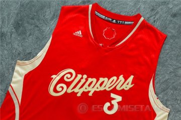 Camiseta Pual Christmas #3 Los Angeles Clippers Rojo