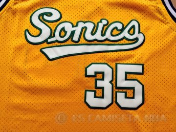 Camiseta Durant #35 Seattle SuperSonics Amarillo