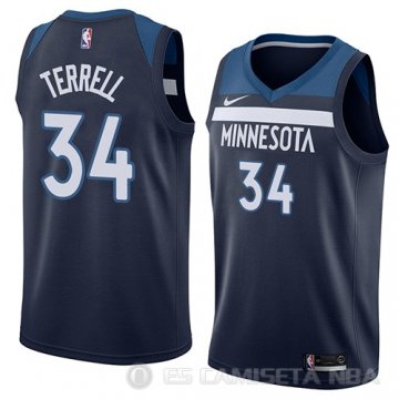 Camiseta Jared Terrell #34 Minnesota Timberwolves Icon 2018 Azul