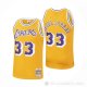 Camiseta Kareem Abdul-Jabbar NO 33 Los Angeles Lakers Mitchell & Ness 1984-85 Amarillo
