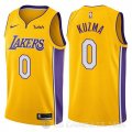 Camiseta Kyle Kuzma #0 Los Angeles Lakers Icon 2018 Amarillo