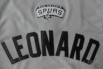 Camiseta Leonard #2 San Antonio Spurs Gris