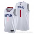 Camiseta Reggie Jackson #1 Los Angeles Clippers Association 2019-20 Blanco