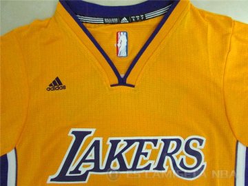 Camiseta Russell #1 Los Angeles Lakers Manga Corta Amarillo