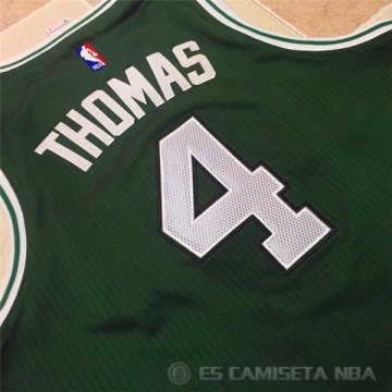Camiseta Thomas #4 Boston Celtics Autentico Verde