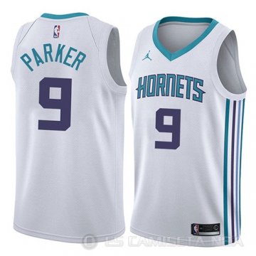 Camiseta Tony Parker #9 Charlotte Hornets Association 2018 Blanco