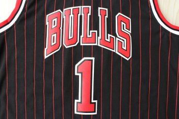 Camiseta retro Rose #1 Chicago Bulls Negro