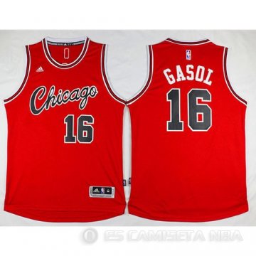 Camiseta Retro Gasol #16 Chicago Bulls Rojo